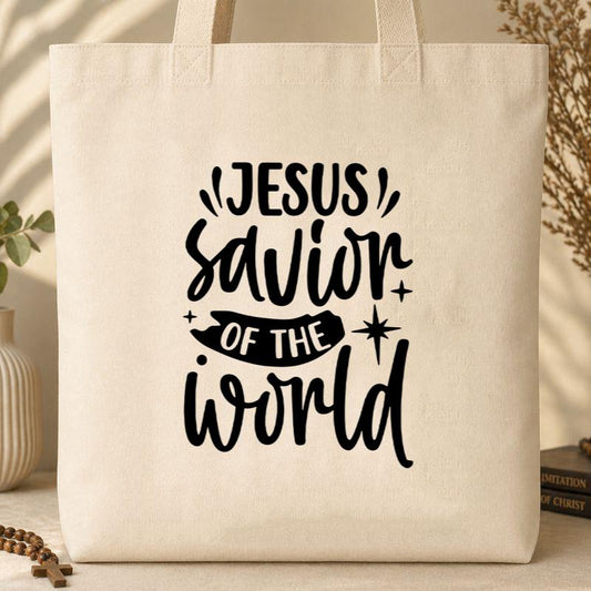 Jesus Savior Of The World Tote Bag