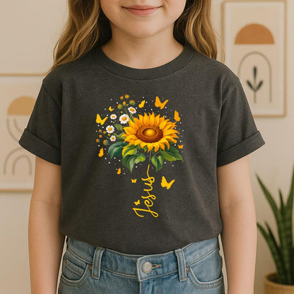 Jesus Sunflower And Butterflies