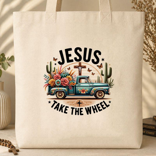 Jesus Take The Wheel 01 Tote Bag
