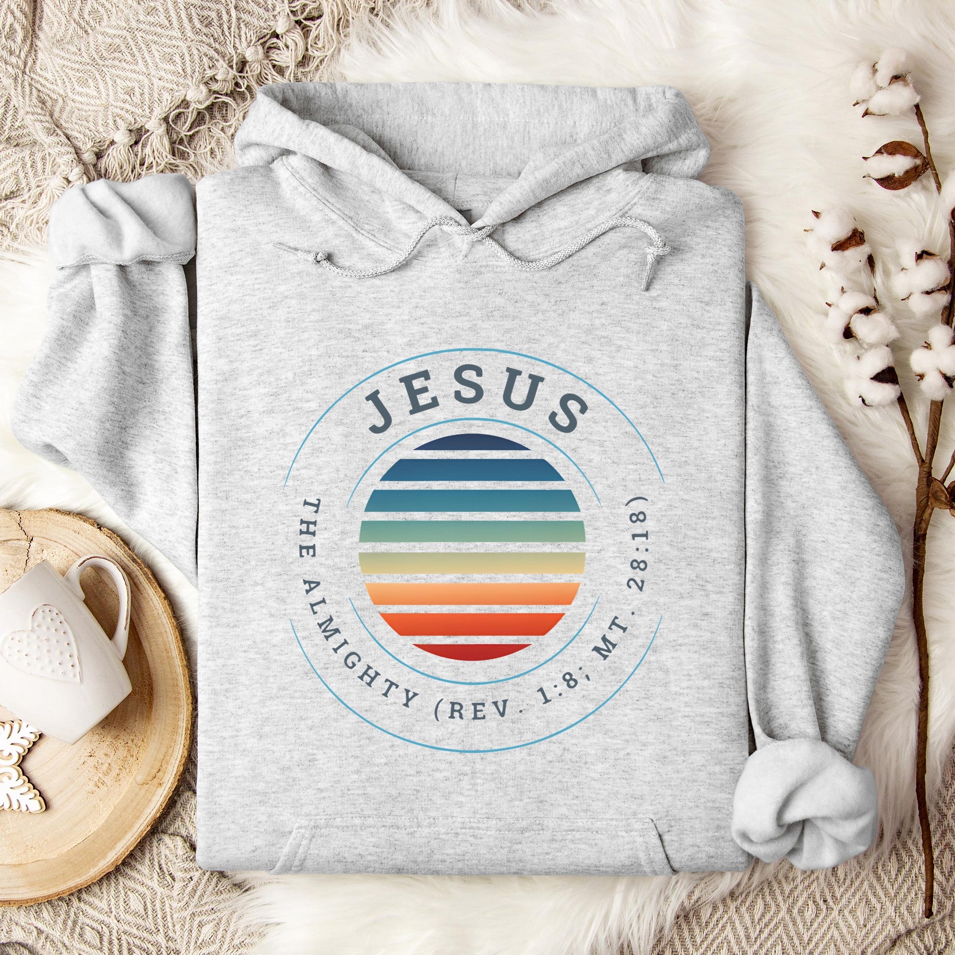 Jesus The Almighty REV 1.8 MT 28.18 Hoodie
