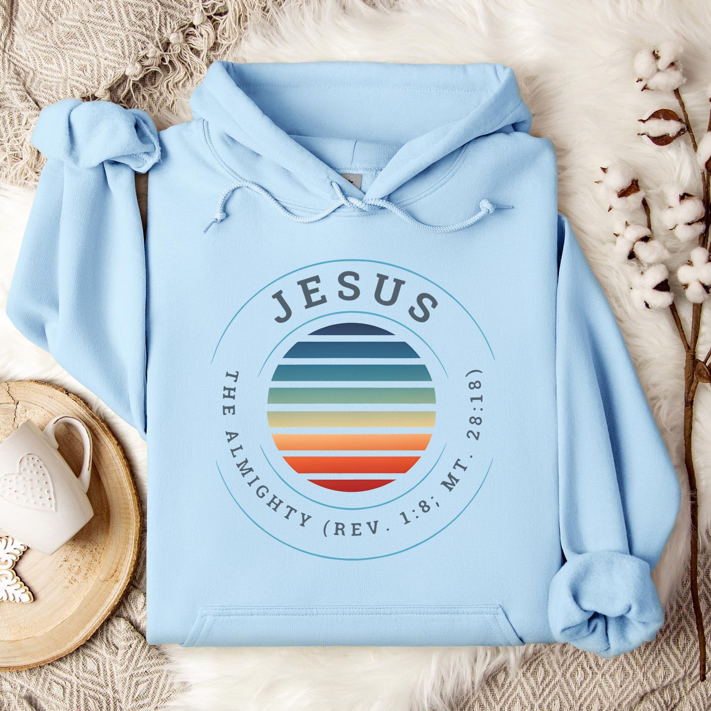 Jesus The Almighty REV 1.8 MT 28.18 Hoodie