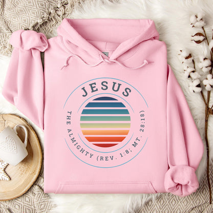 Jesus The Almighty REV 1.8 MT 28.18 Hoodie