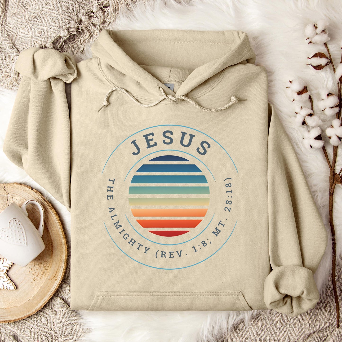 Jesus The Almighty REV 1.8 MT 28.18 Hoodie