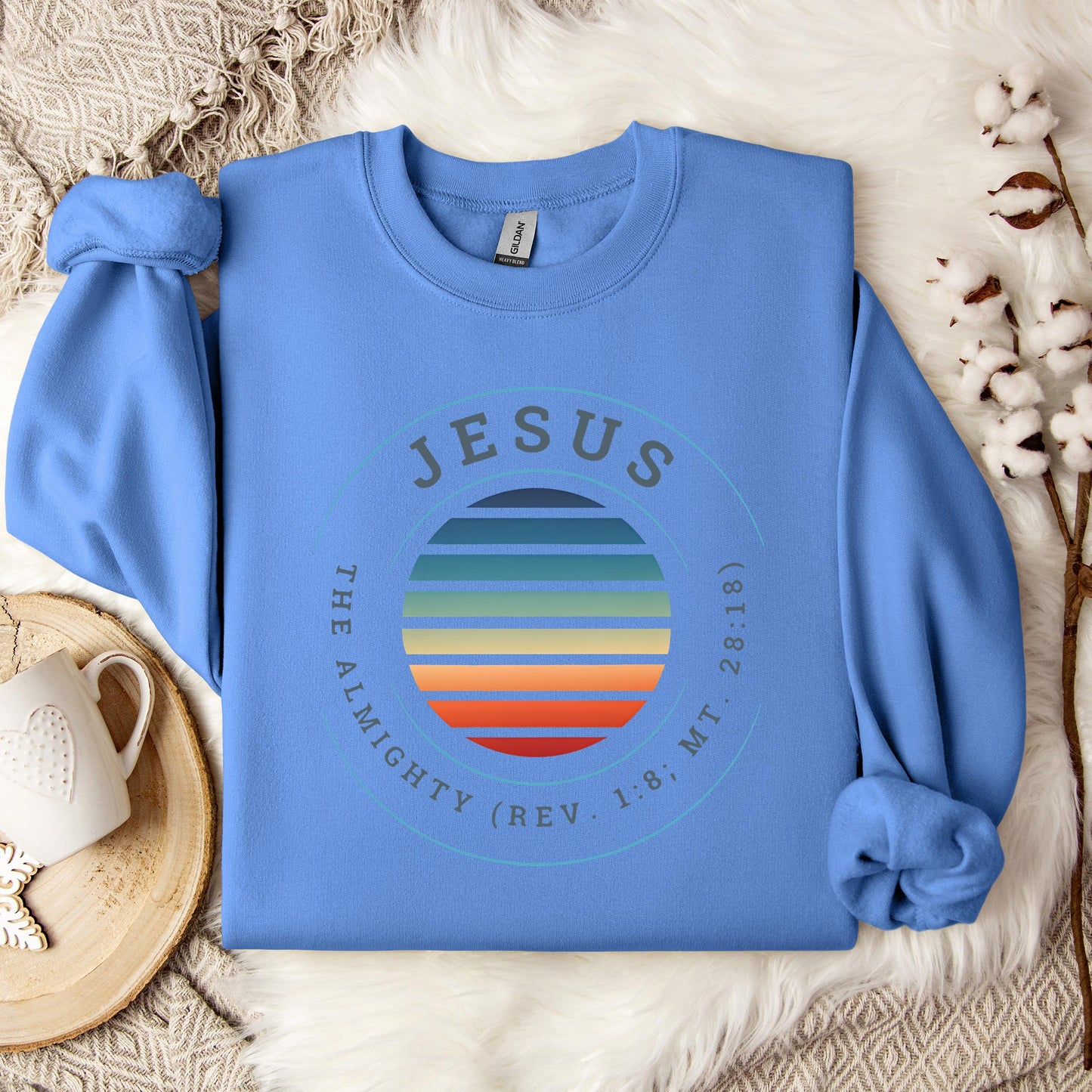 Jesus The Almighty REV 1.8 MT 28.18 Sweatshirt