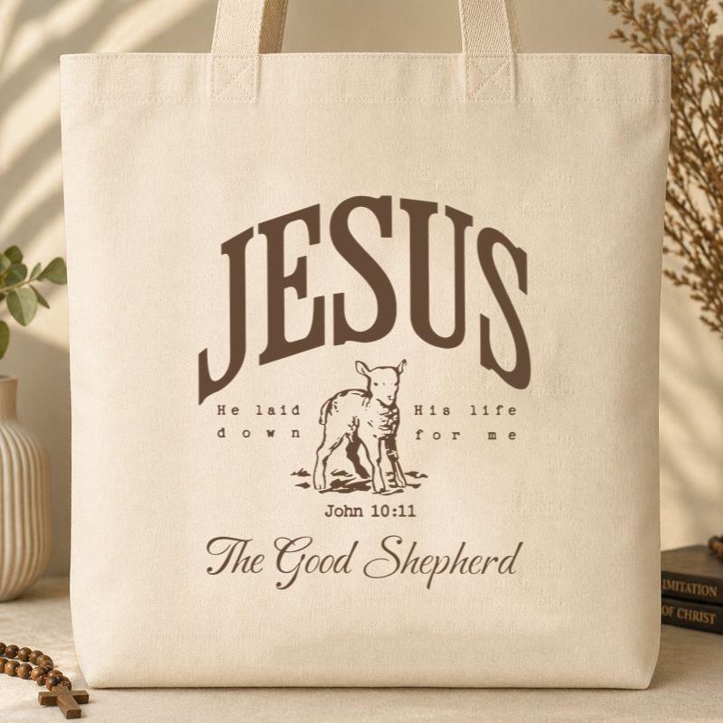 Jesus The Good Shepherd Tote Bag