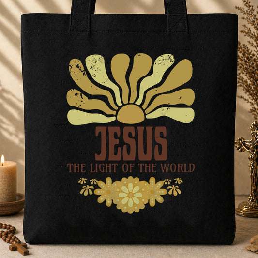 Jesus The Light Of The World Tote Bag