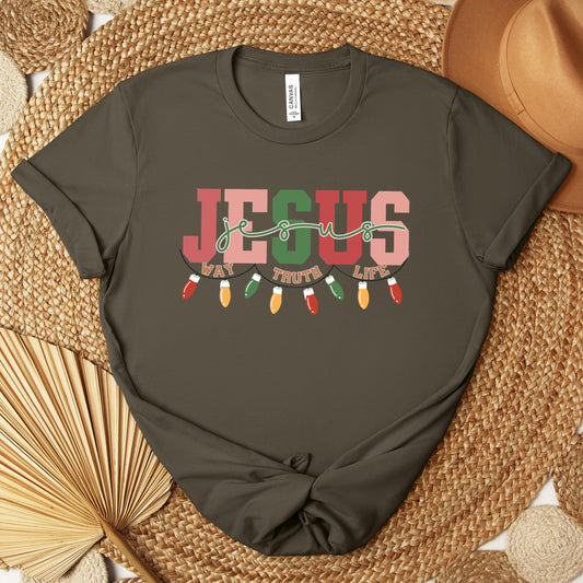 Jesus Way Truth Life Christmas Premium T-shirt