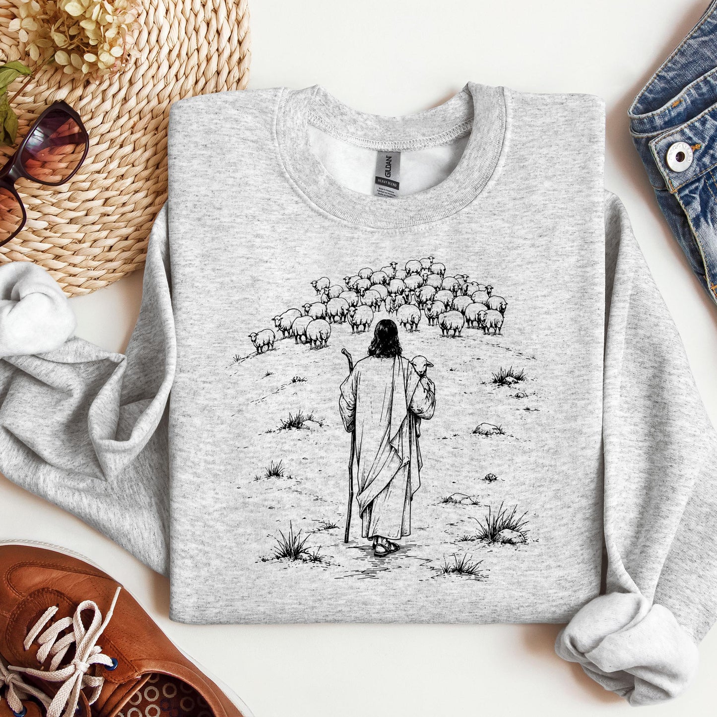 Jesus and Sheep 01
