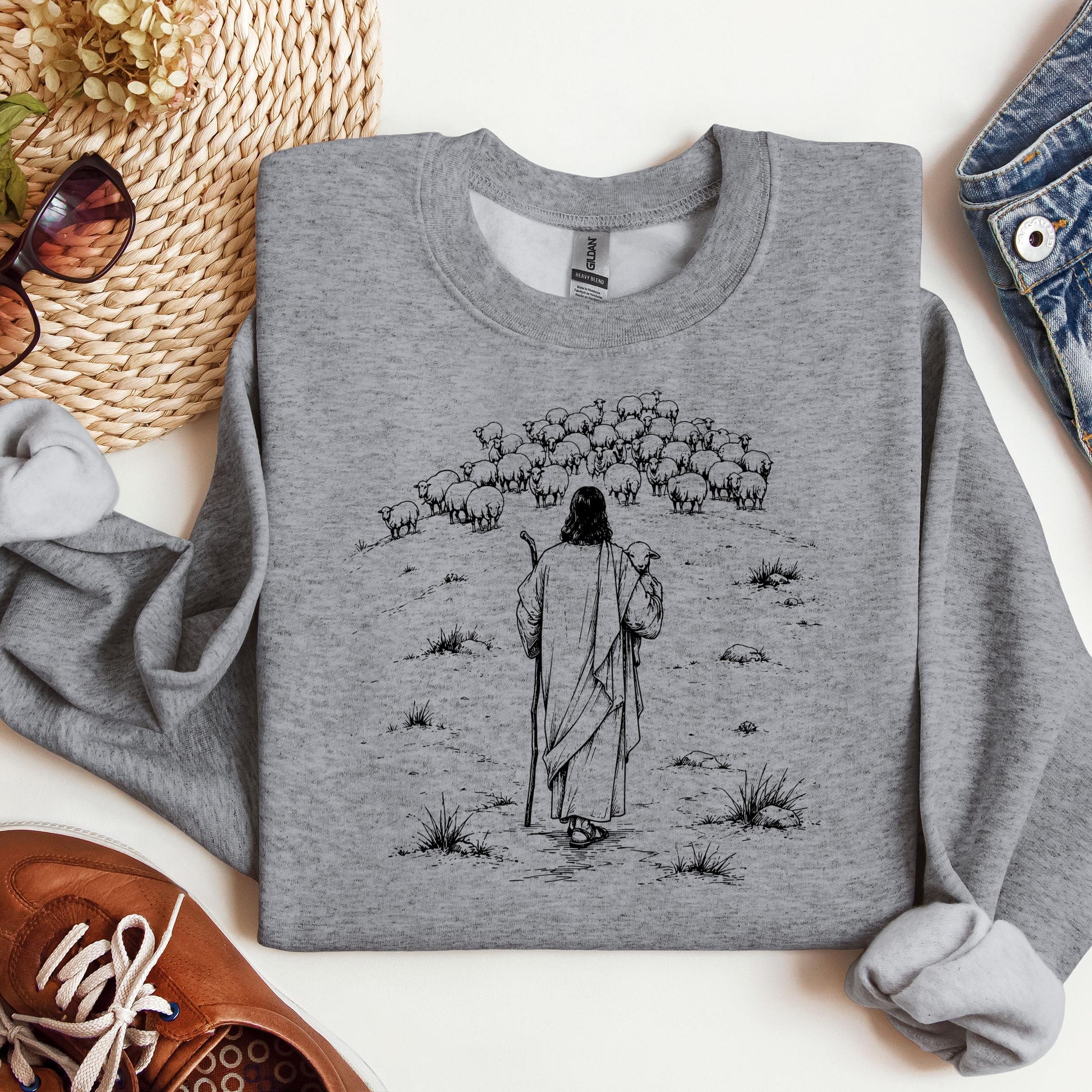 Jesus and Sheep 01