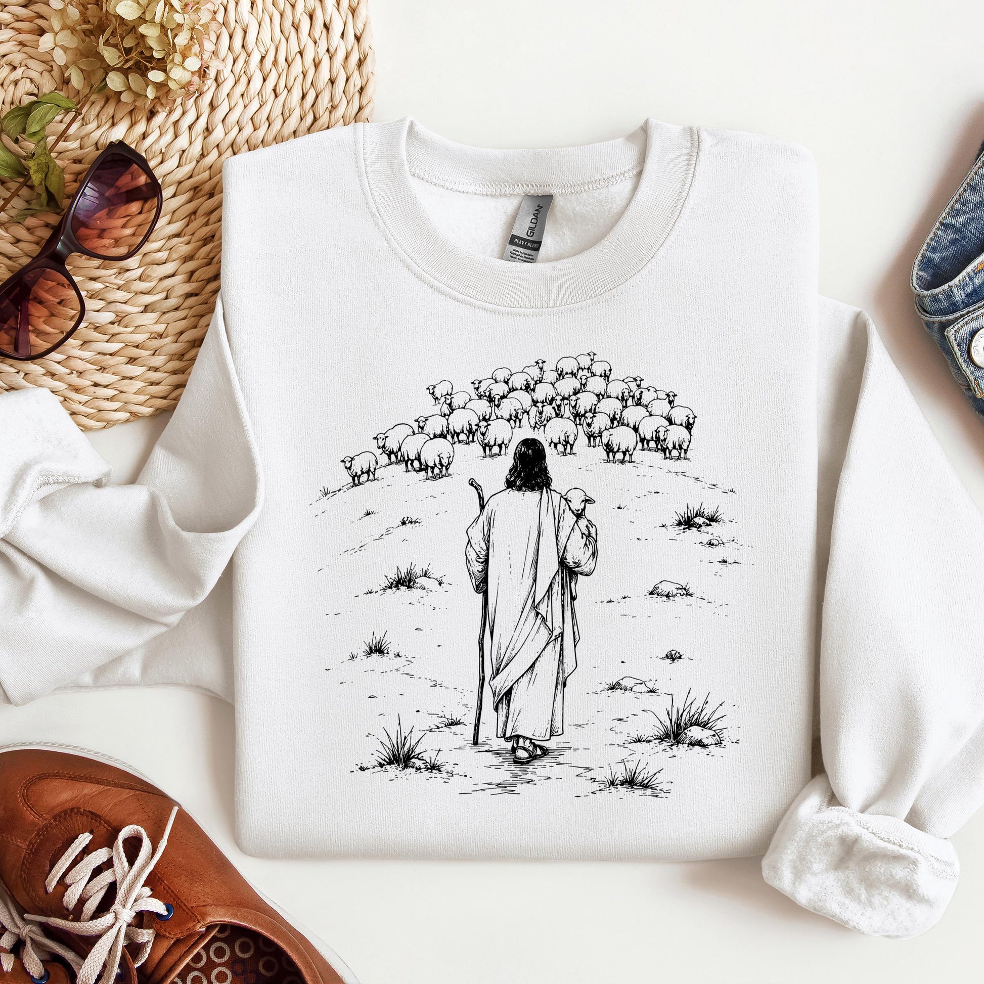 Jesus and Sheep 01