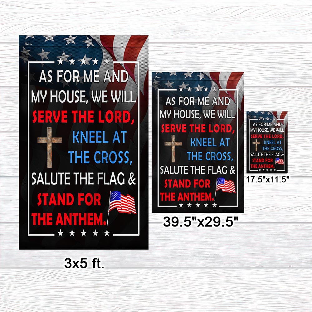 FLAGWIX Patriotic Flag As For Me And My House We Will Serve The Lord Flag