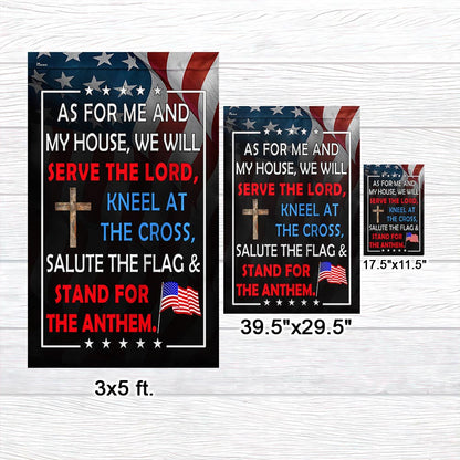 FLAGWIX Patriotic Flag As For Me And My House We Will Serve The Lord Flag