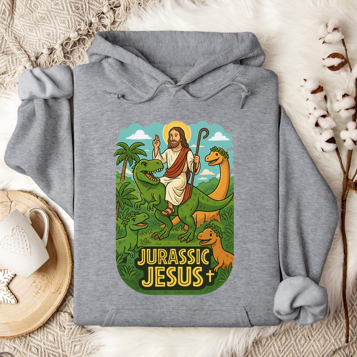 Jurassic Jesus 01 Hoodie