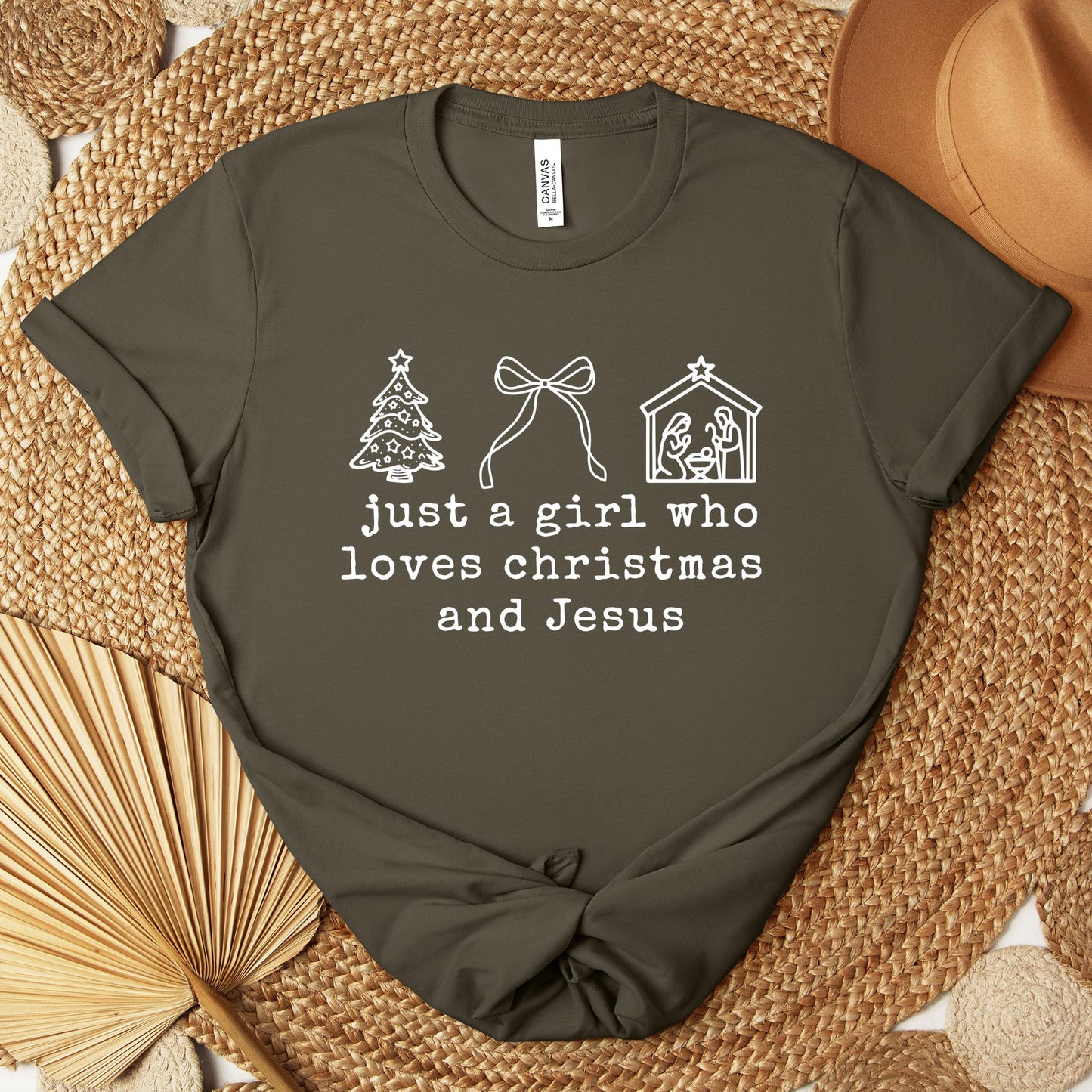 Just A Girl Who Loves Christmas And Jesus Premium T-shirt