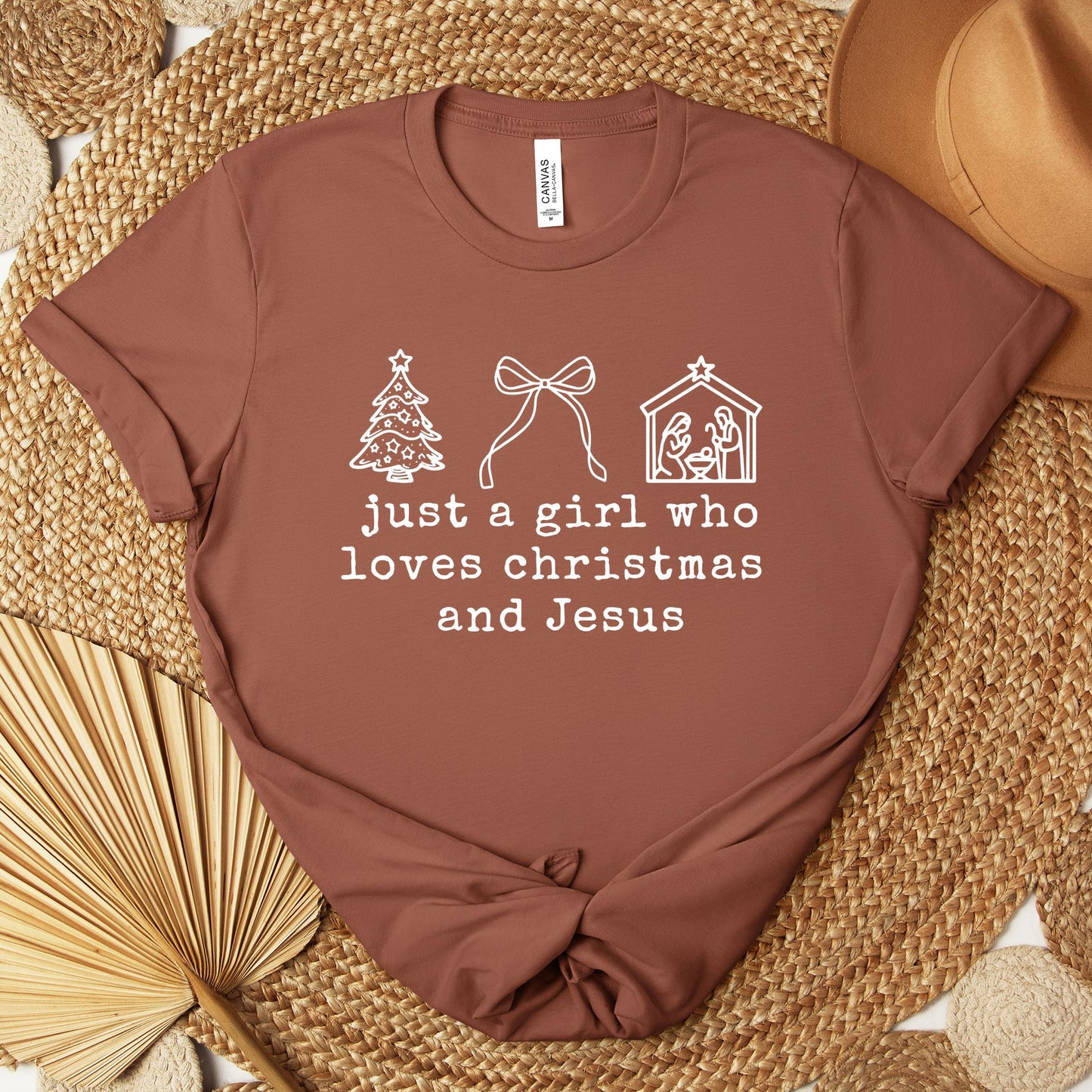 Just A Girl Who Loves Christmas And Jesus Premium T-shirt
