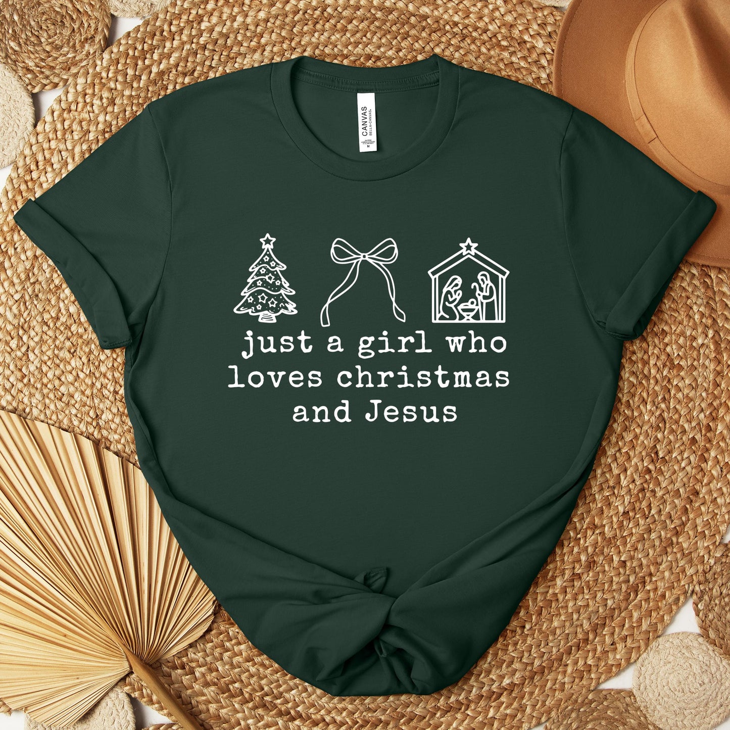 Just A Girl Who Loves Christmas And Jesus Premium T-shirt