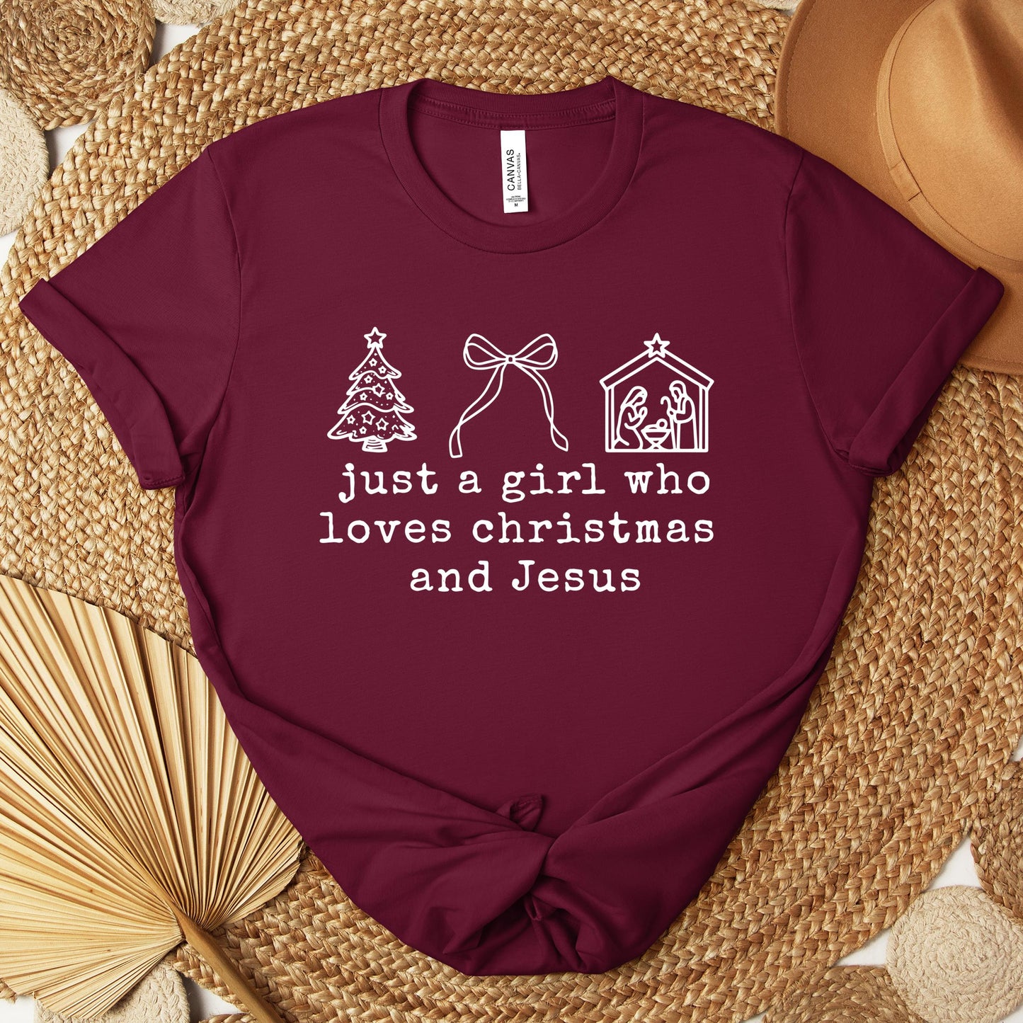 Just A Girl Who Loves Christmas And Jesus Premium T-shirt