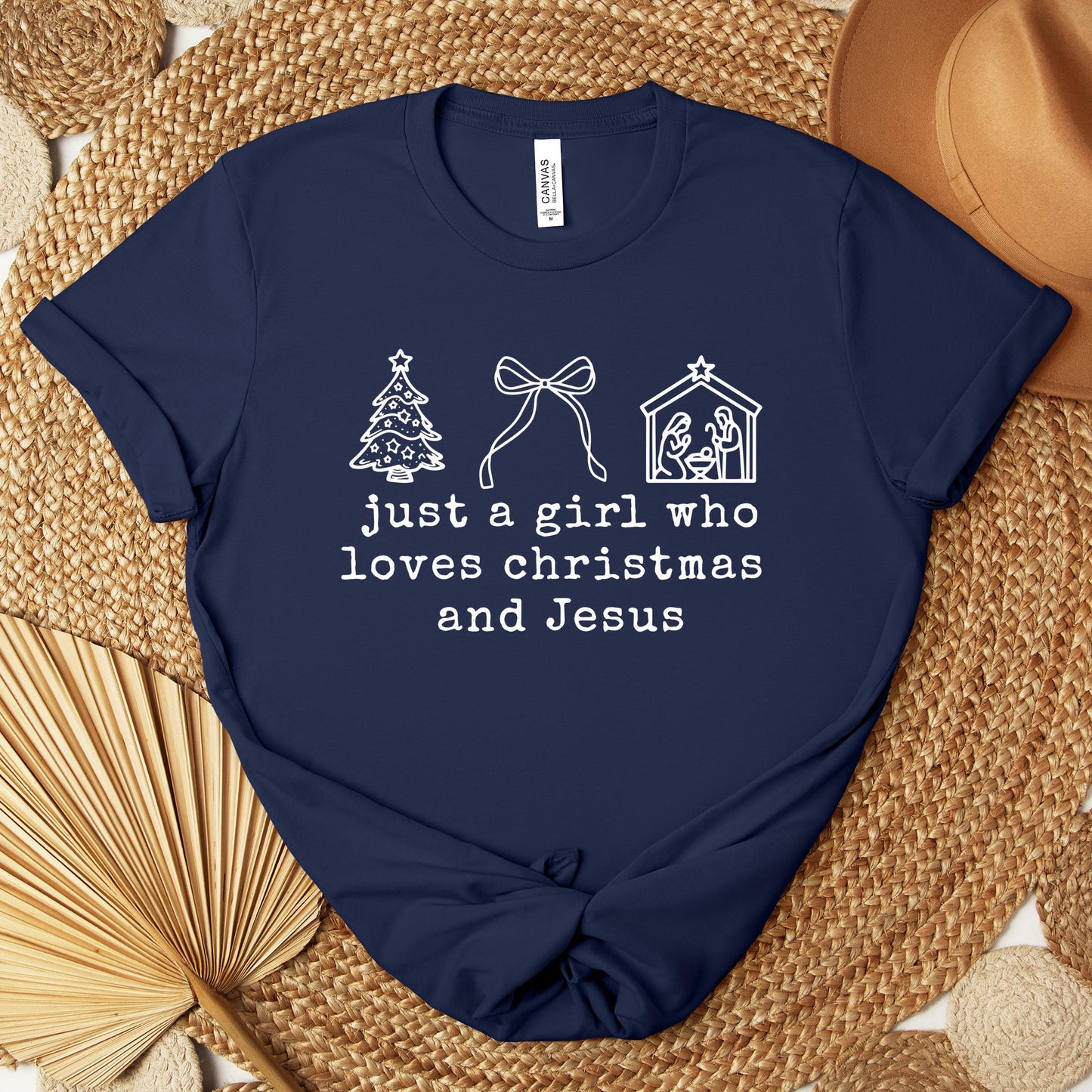 Just A Girl Who Loves Christmas And Jesus Premium T-shirt