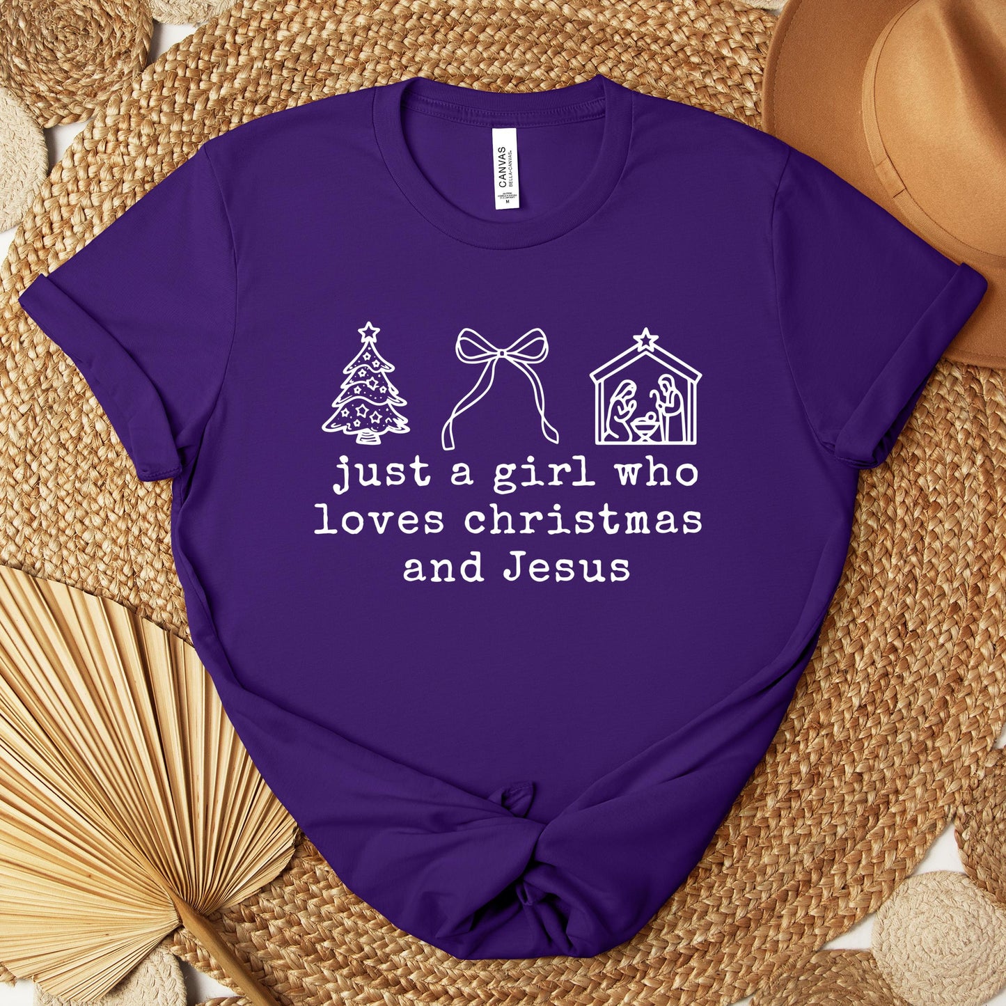 Just A Girl Who Loves Christmas And Jesus Premium T-shirt