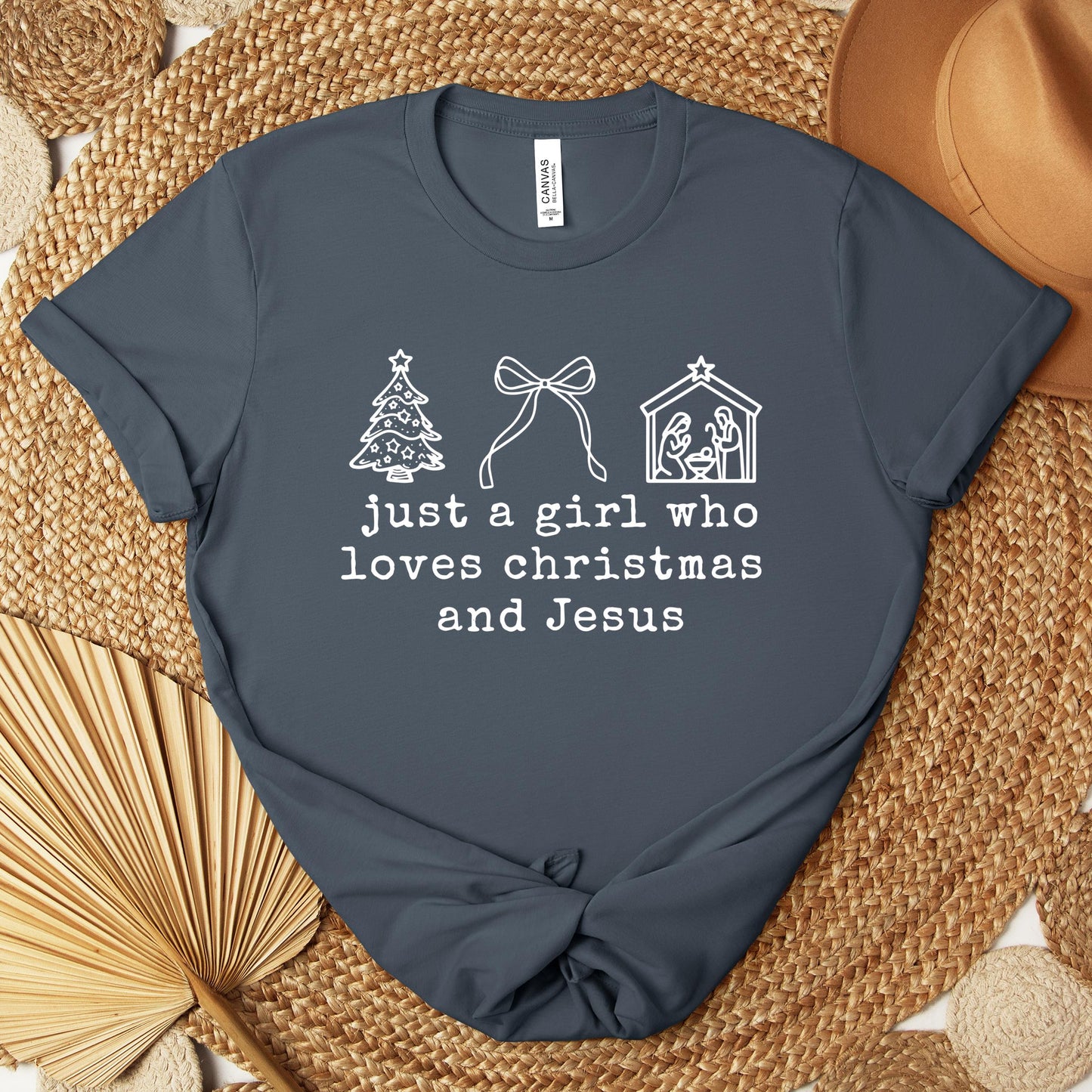 Just A Girl Who Loves Christmas And Jesus Premium T-shirt