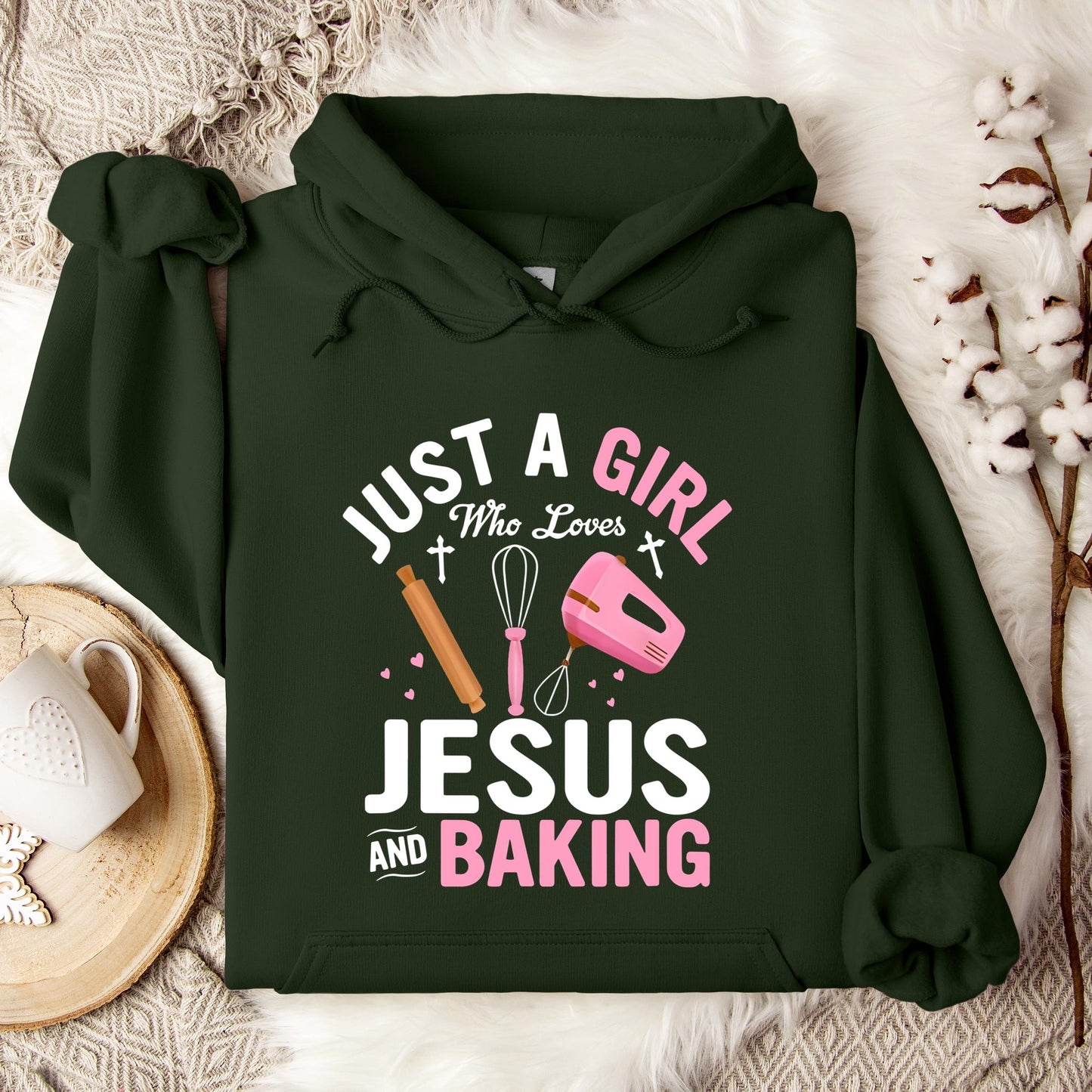 Just A Girl Who Loves Jesus And Baking 01 Hoodie