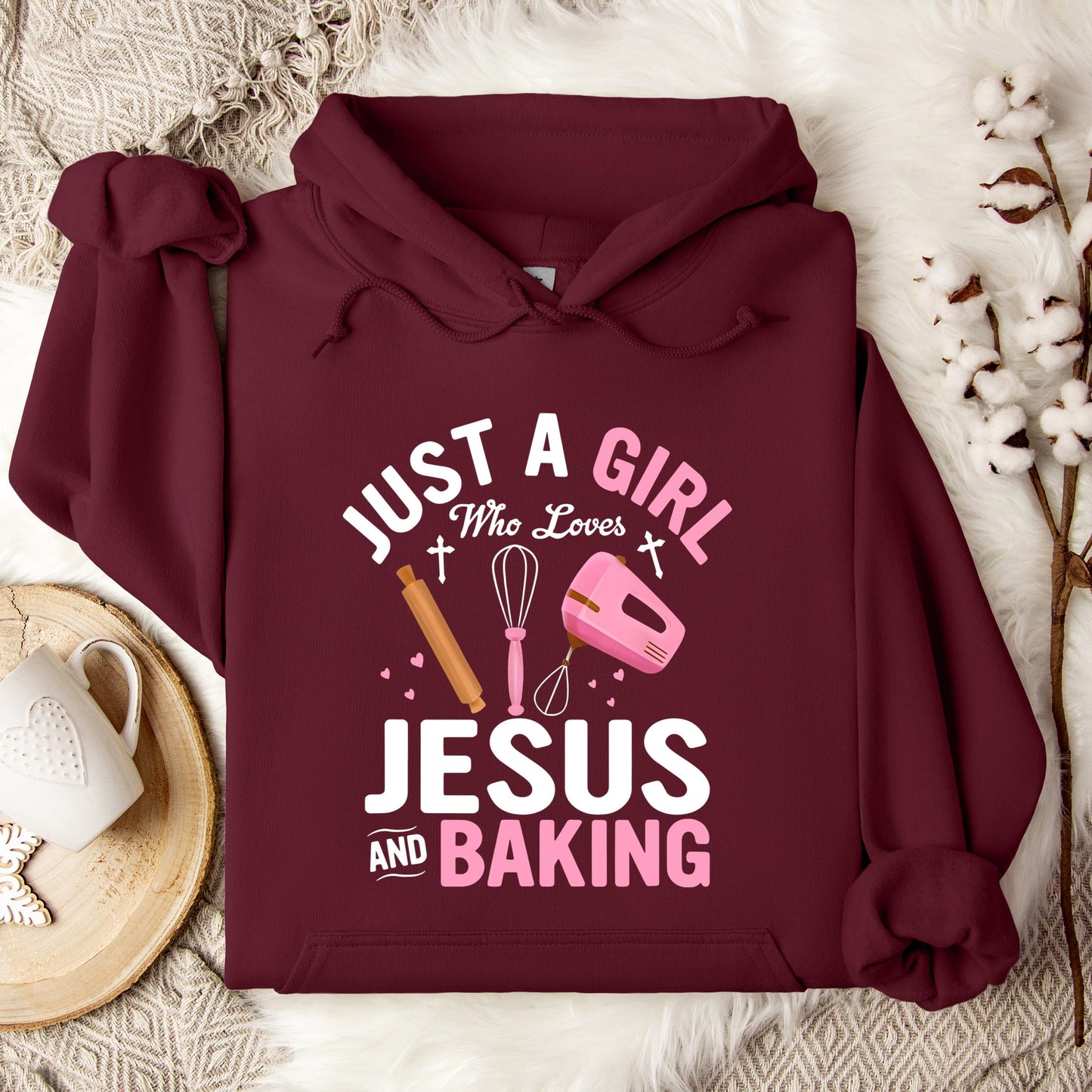 Just A Girl Who Loves Jesus And Baking 01 Hoodie