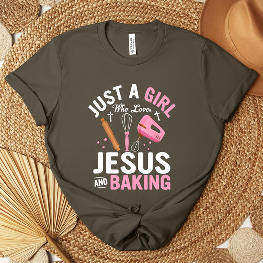 Just A Girl Who Loves Jesus And Baking 01 Premium T-shirt