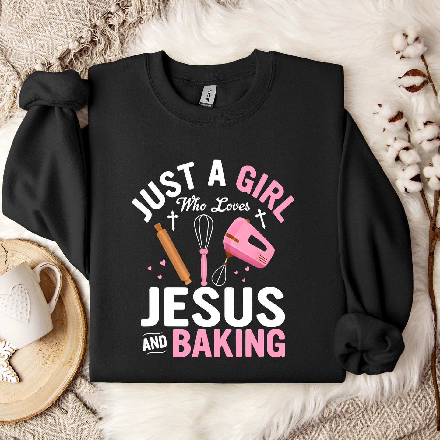 Just A Girl Who Loves Jesus And Baking 01 Sweatshirt