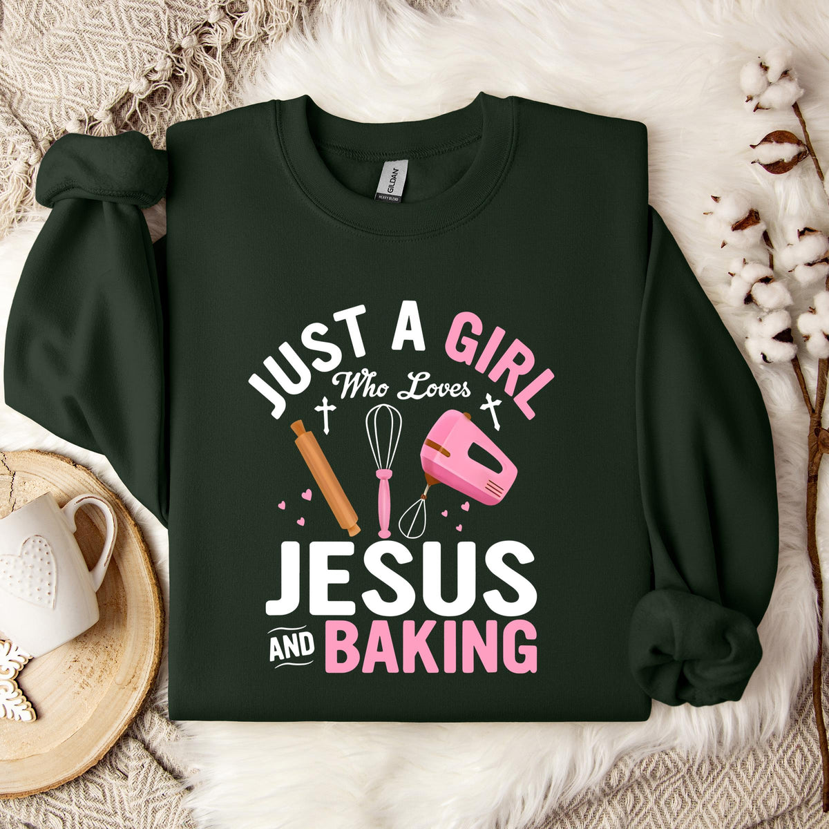 Just A Girl Who Loves Jesus And Baking 01 Sweatshirt