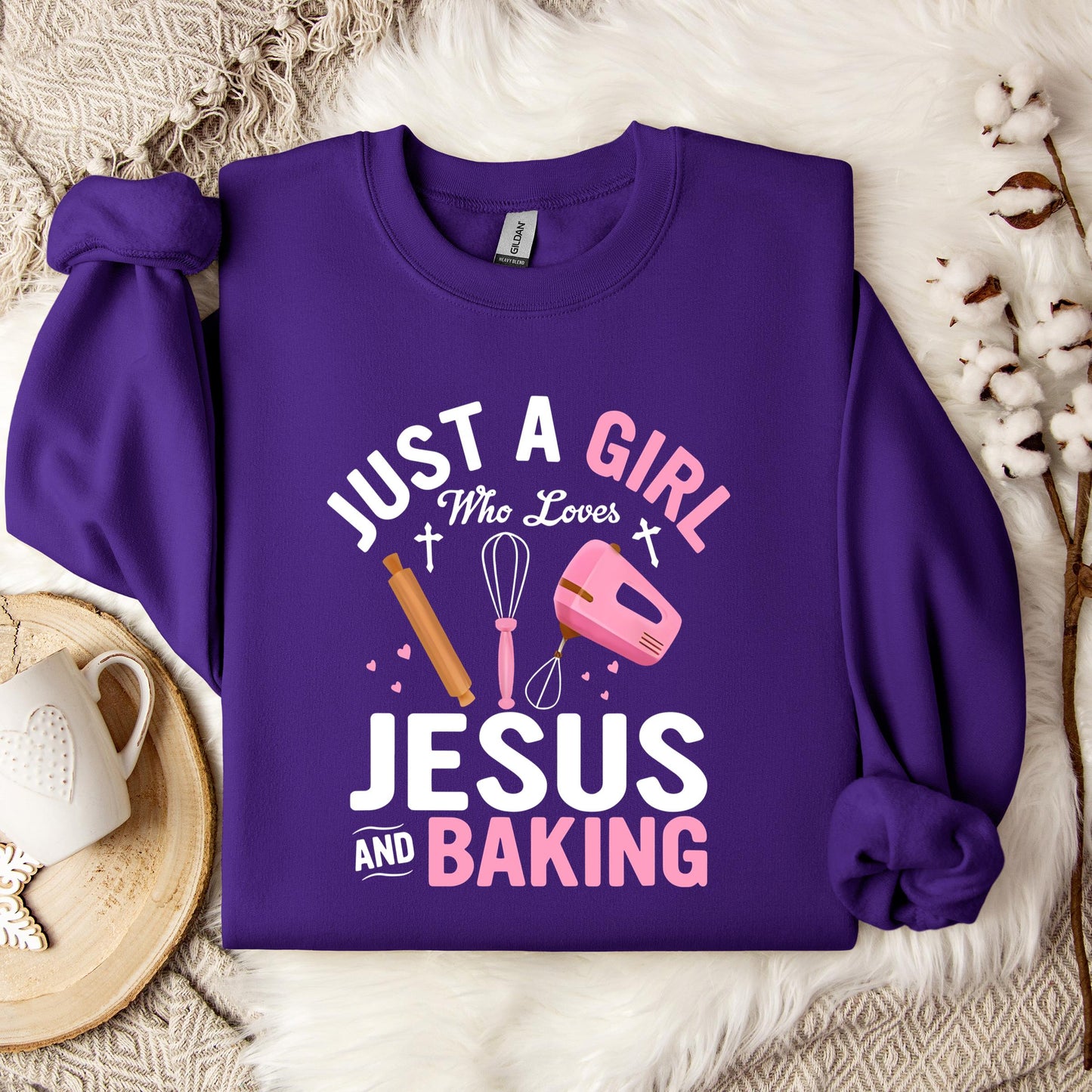 Just A Girl Who Loves Jesus And Baking 01 Sweatshirt