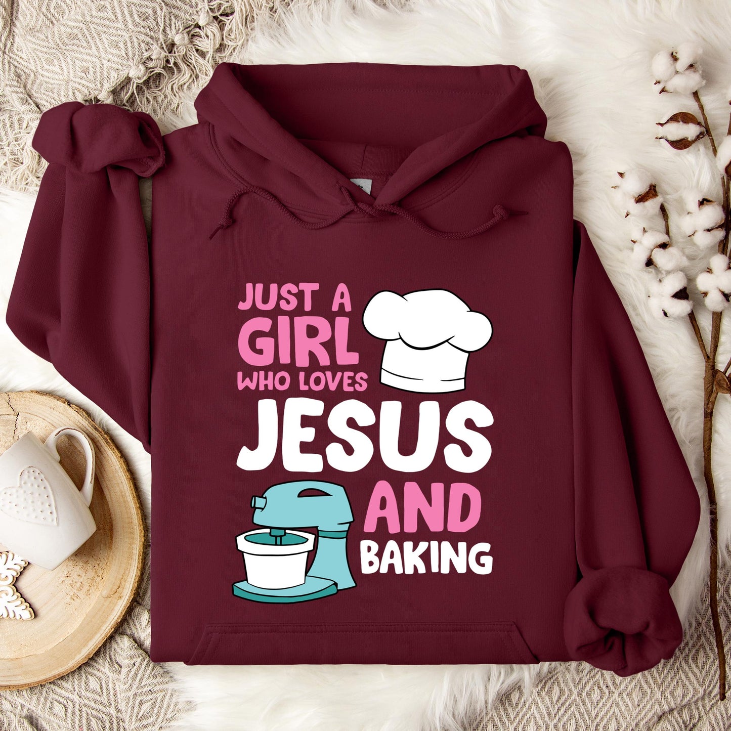 Just A Girl Who Loves Jesus And Baking 02 Hoodie