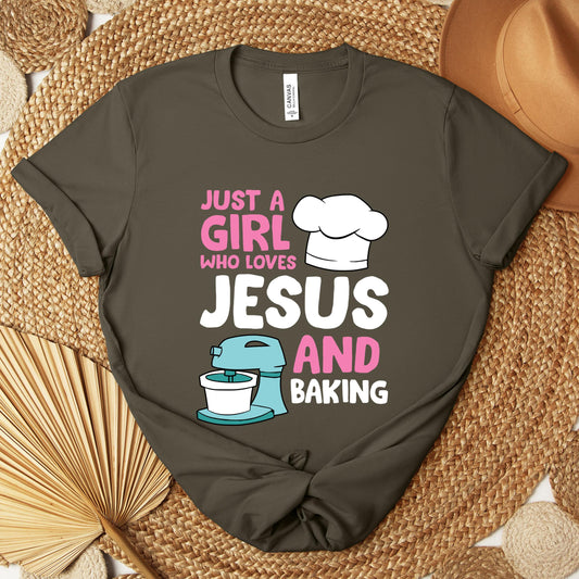 Just A Girl Who Loves Jesus And Baking 02 Premium T-shirt