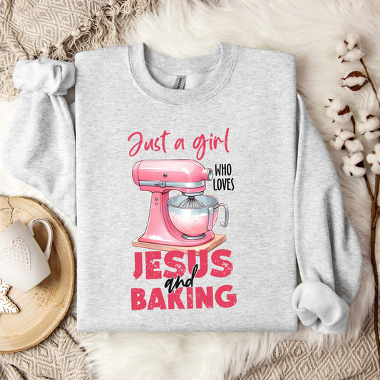 Just A Girl Who Loves Jesus And Baking 03 Sweatshirt