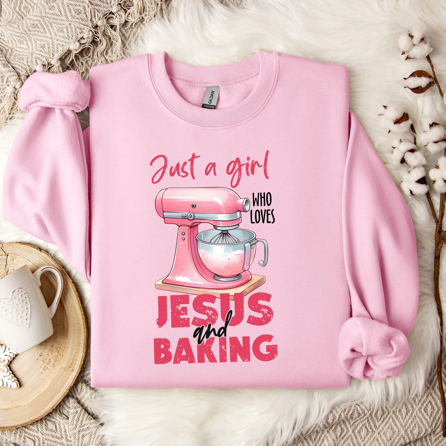 Just A Girl Who Loves Jesus And Baking 03 Sweatshirt