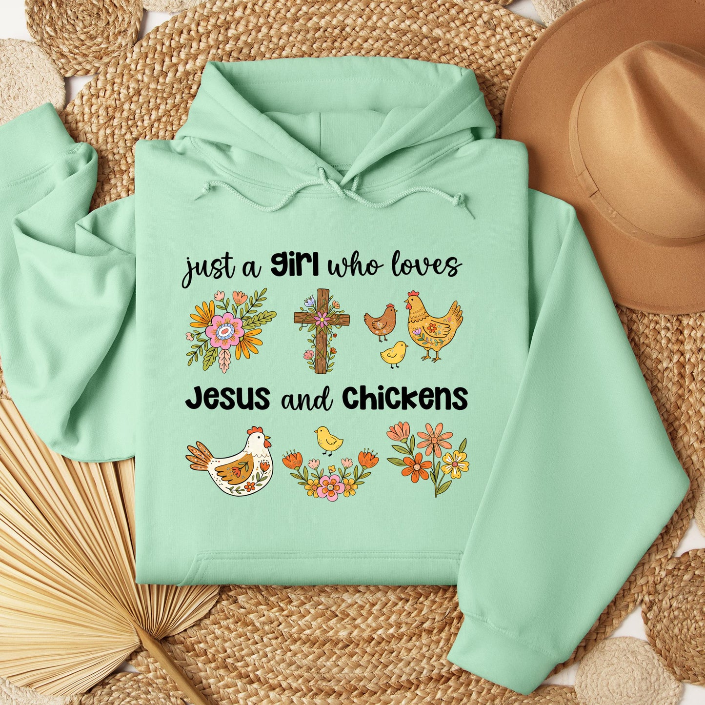 Just A Girl Who Loves Jesus And Chickens 01