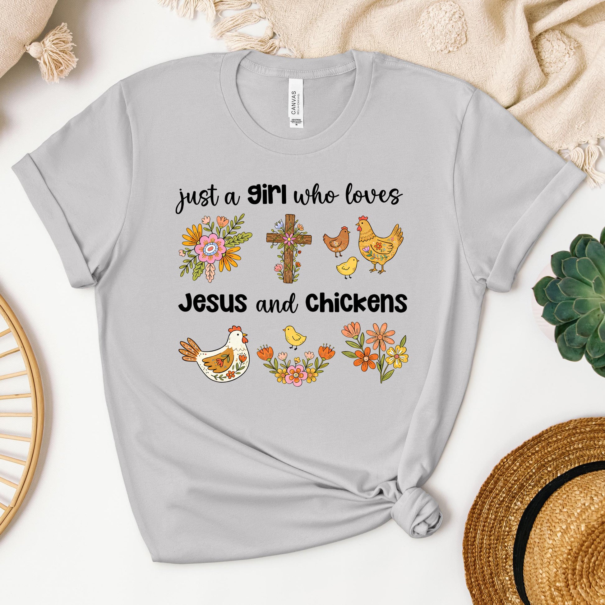 Just A Girl Who Loves Jesus And Chickens 01