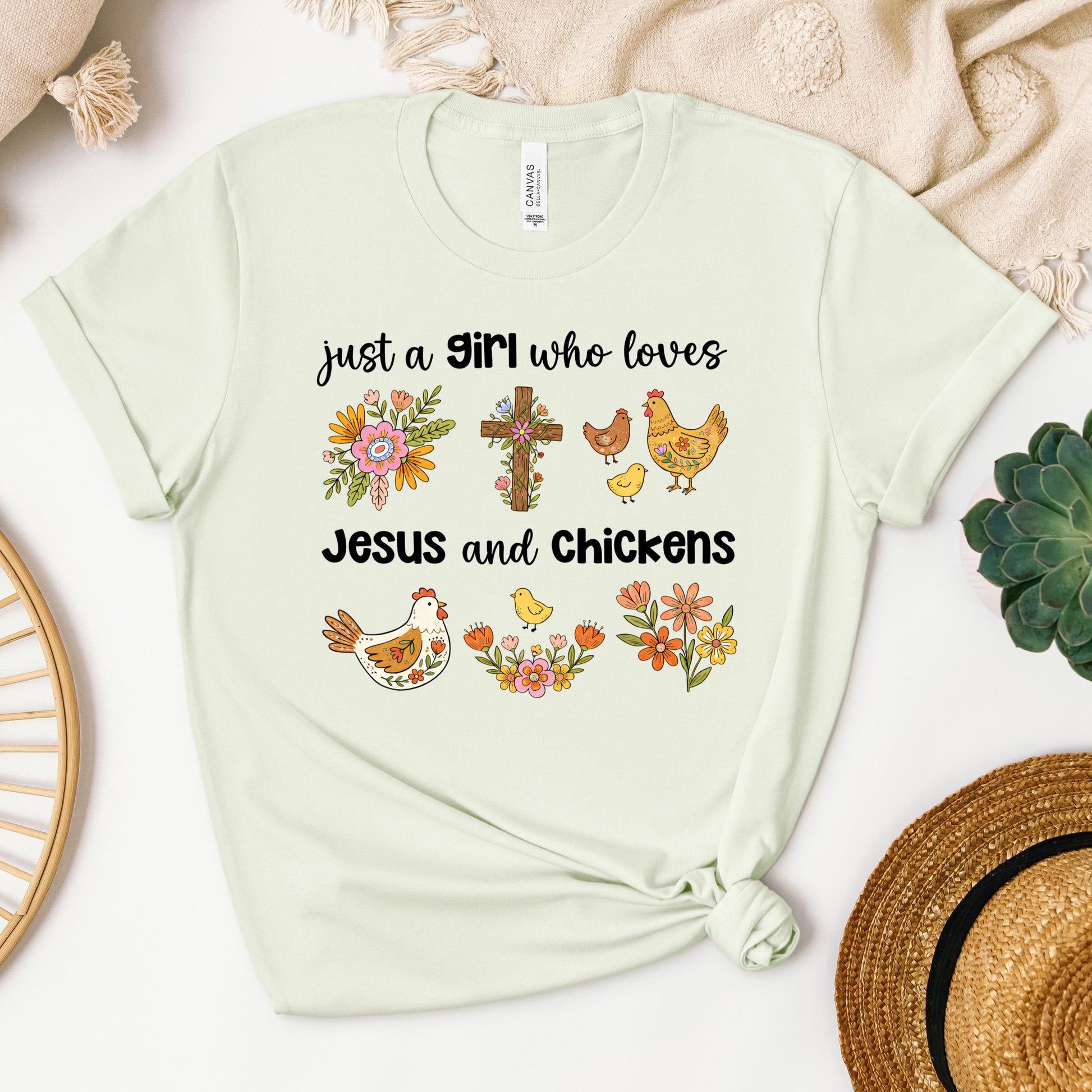 Just A Girl Who Loves Jesus And Chickens 01