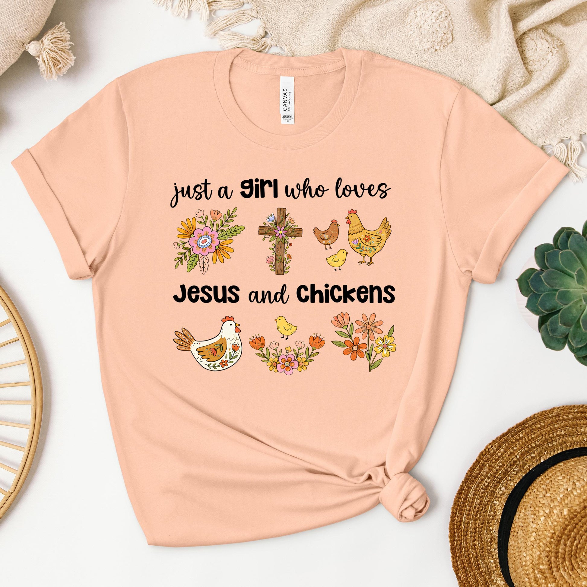 Just A Girl Who Loves Jesus And Chickens 01
