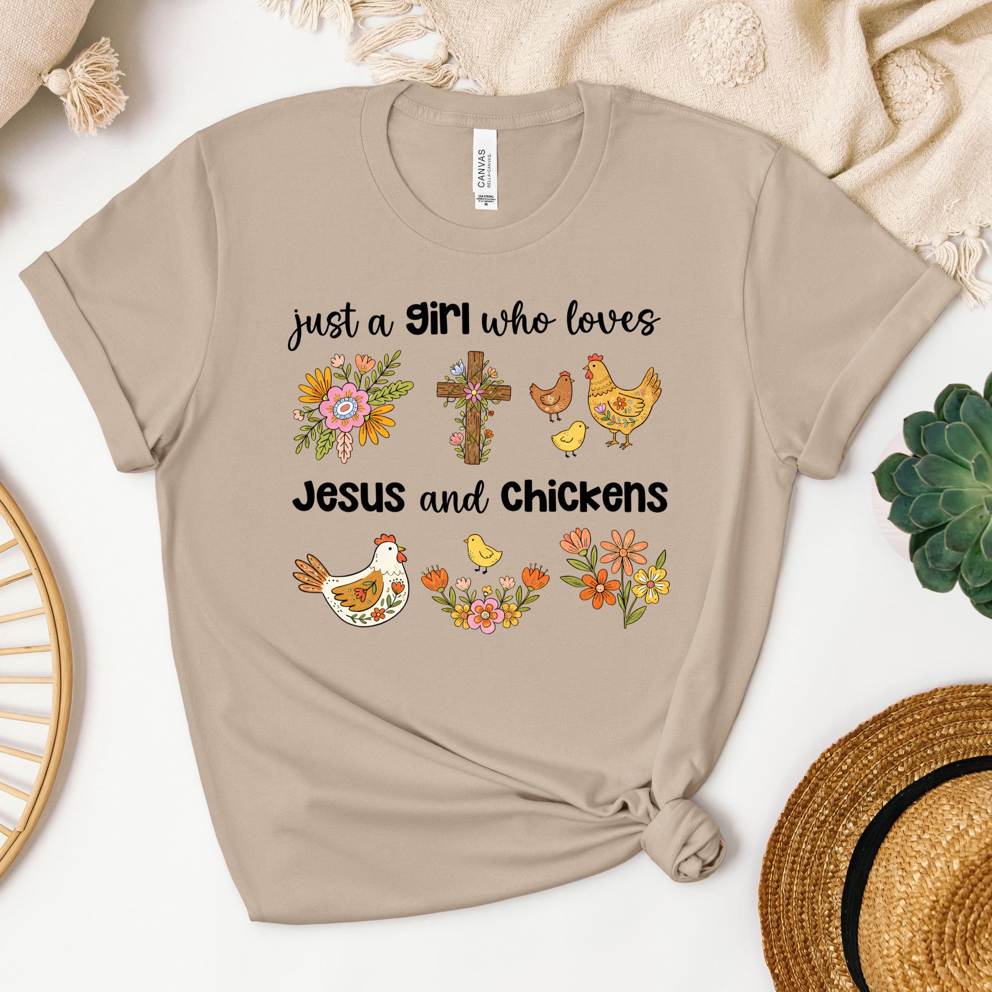 Just A Girl Who Loves Jesus And Chickens 01