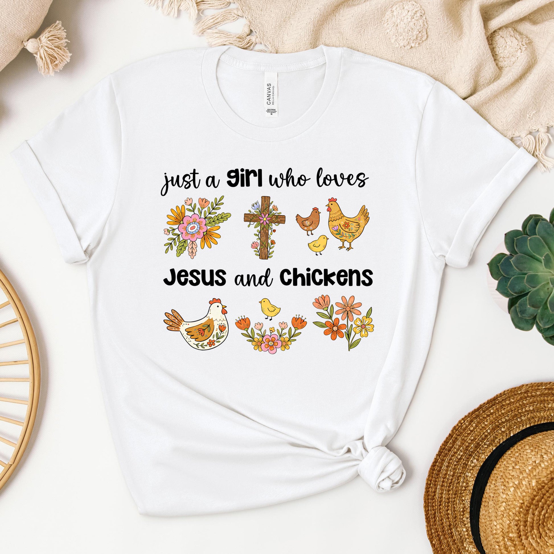 Just A Girl Who Loves Jesus And Chickens 01