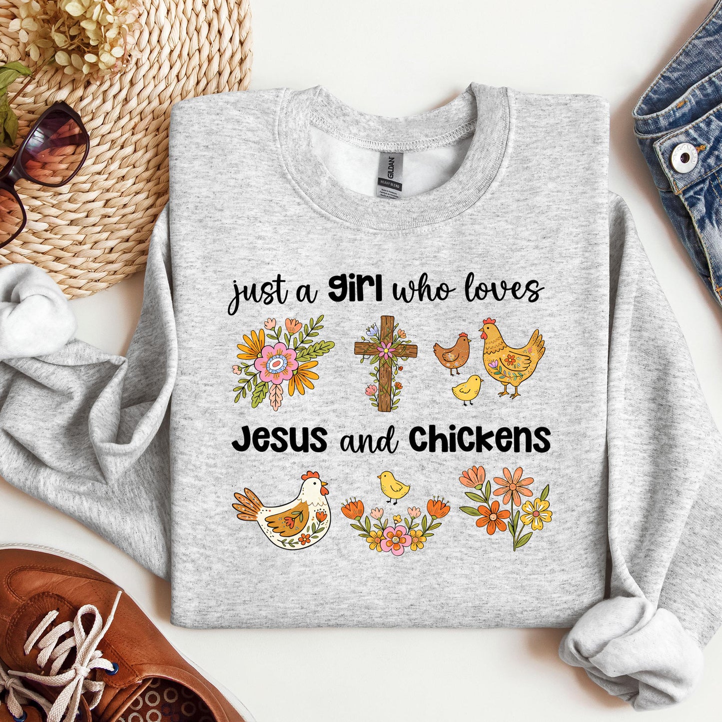 Just A Girl Who Loves Jesus And Chickens 01