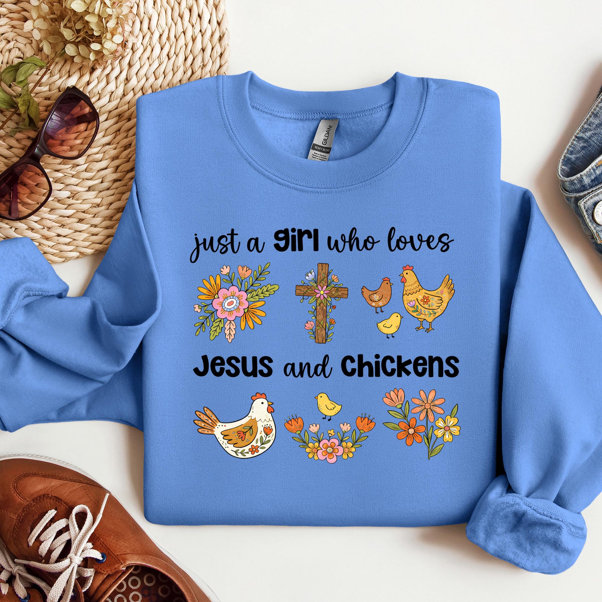 Just A Girl Who Loves Jesus And Chickens 01