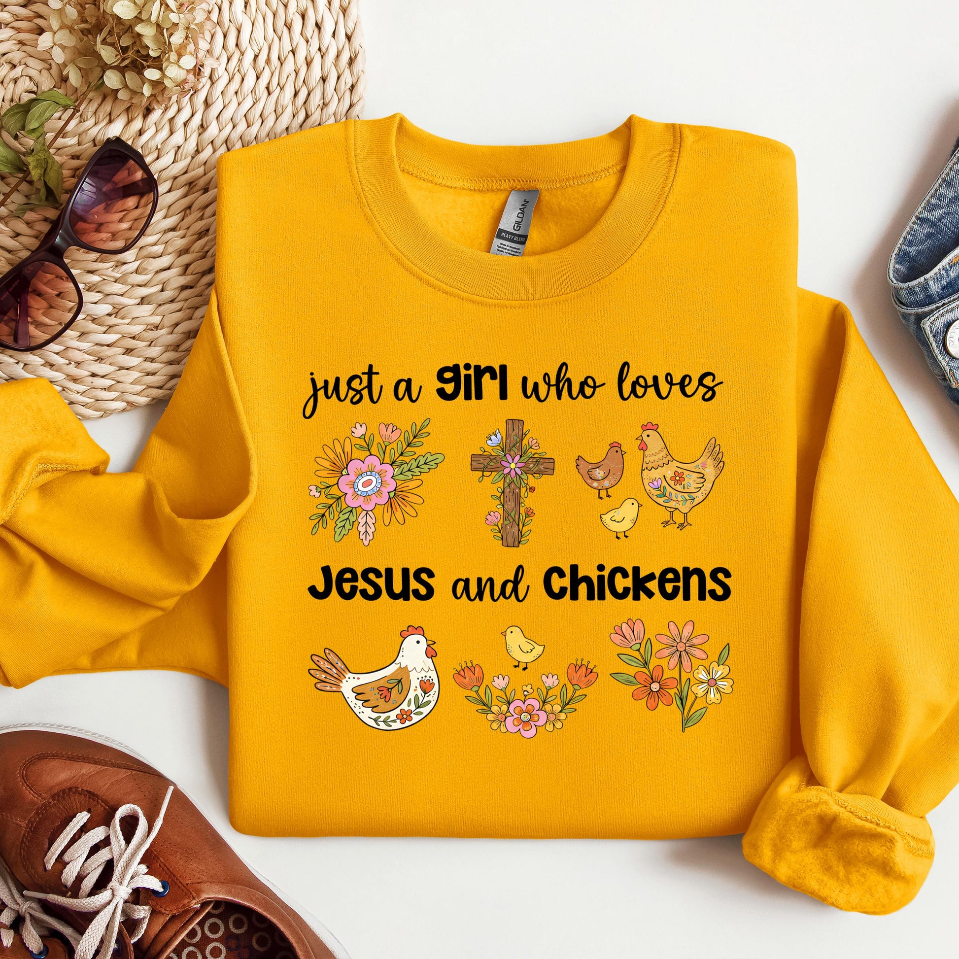 Just A Girl Who Loves Jesus And Chickens 01