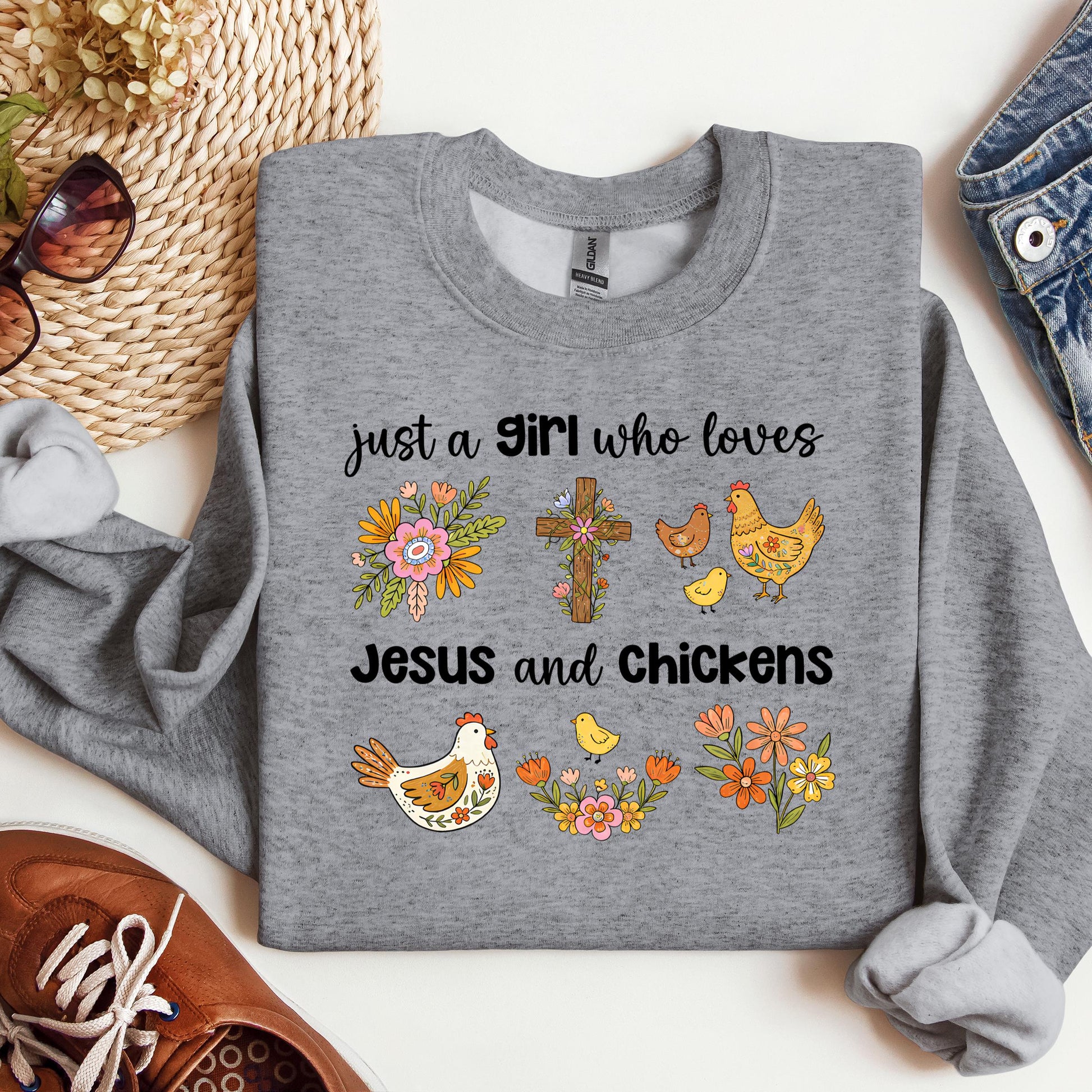 Just A Girl Who Loves Jesus And Chickens 01