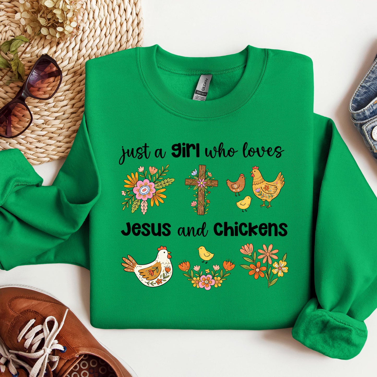 Just A Girl Who Loves Jesus And Chickens 01