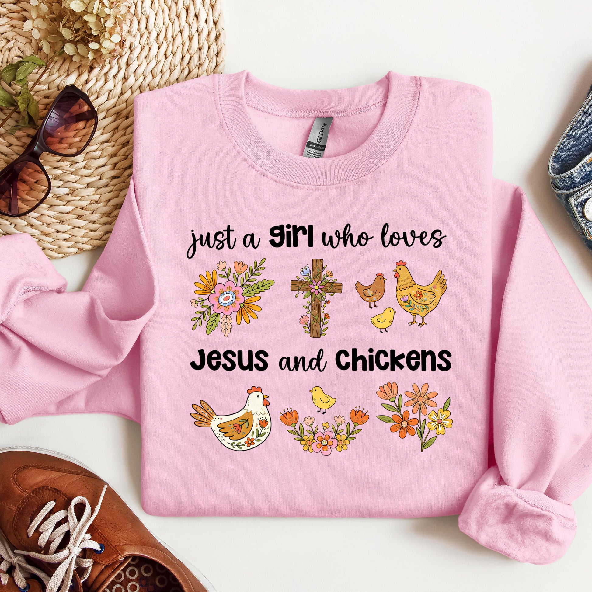 Just A Girl Who Loves Jesus And Chickens 01