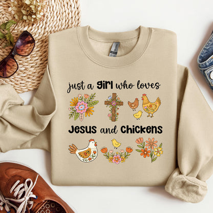 Just A Girl Who Loves Jesus And Chickens 01