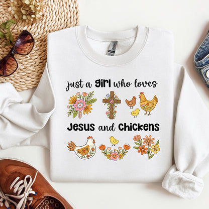 Just A Girl Who Loves Jesus And Chickens 01