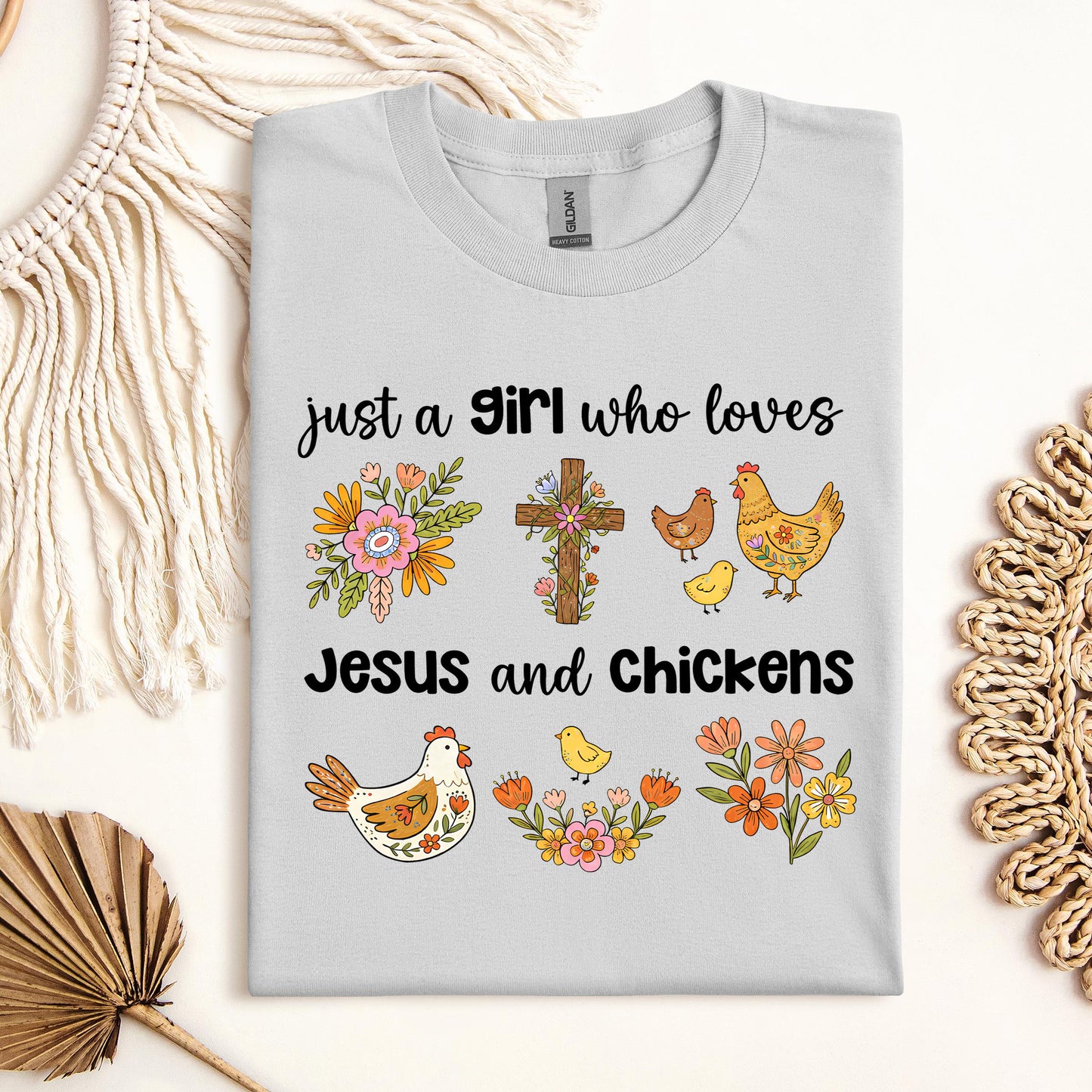 Just A Girl Who Loves Jesus And Chickens 01
