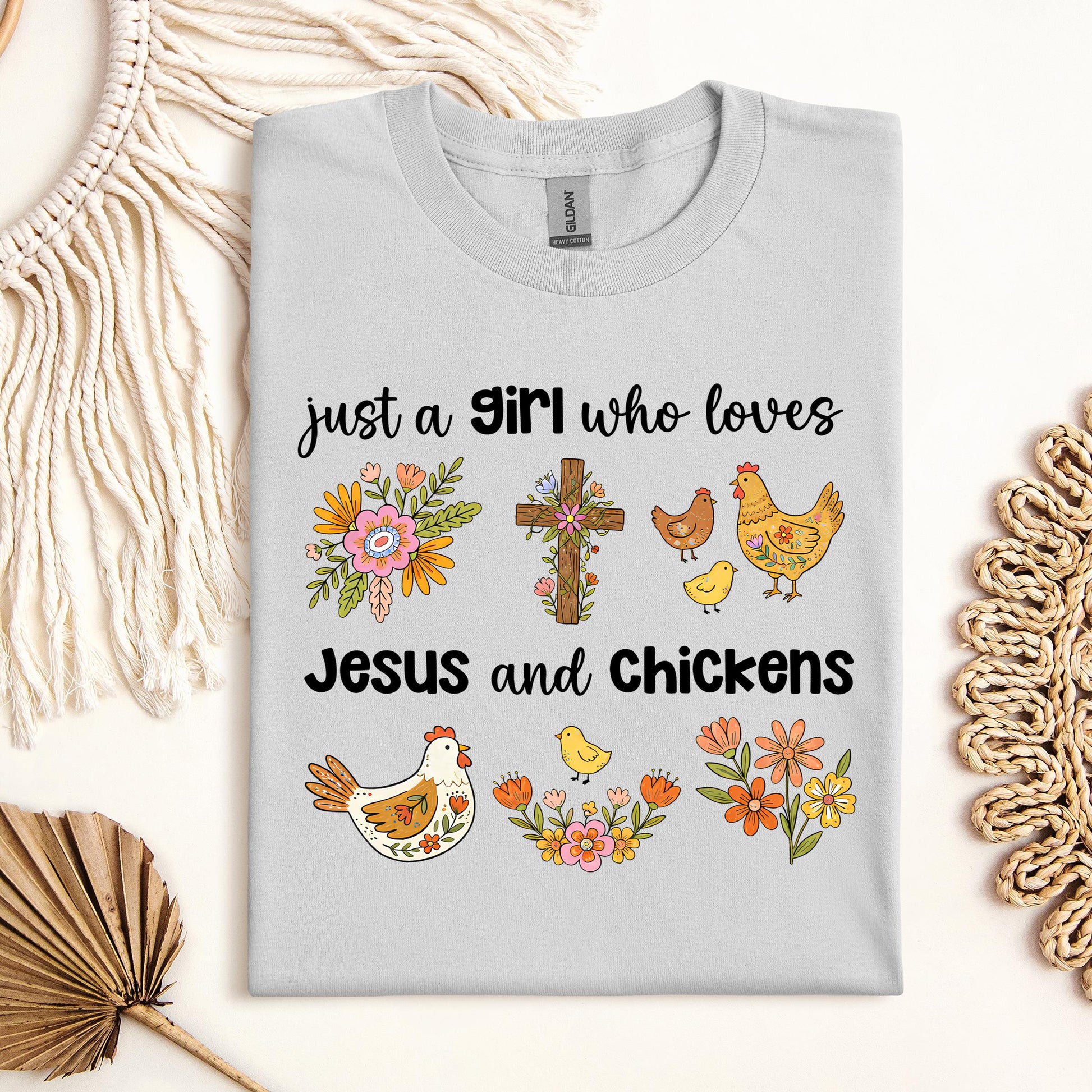 Just A Girl Who Loves Jesus And Chickens 01